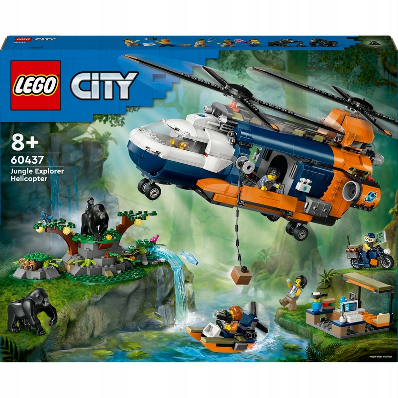 LEGO CITY 60437 VRTUĽNÍK JUNGLE EXPLORATOR NA ZÁKLADNI